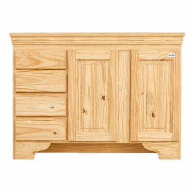 BAJO MESADA DE PINO 100X80X55 BACHA IZQUIERDA CAJONES A LA DERECHA