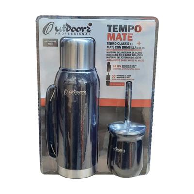 KIT TEMPO MATE+TERMO NEGRO 1L