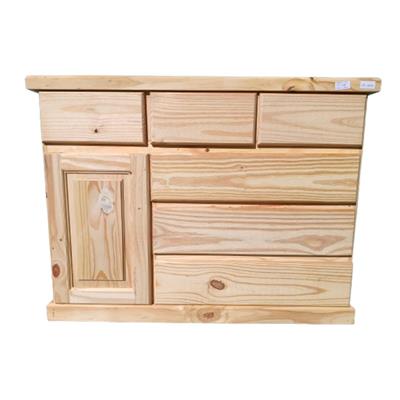 comoda chifonier de pino 120x90x42 cajonera: 3 largos 3 cortos 1 puerta