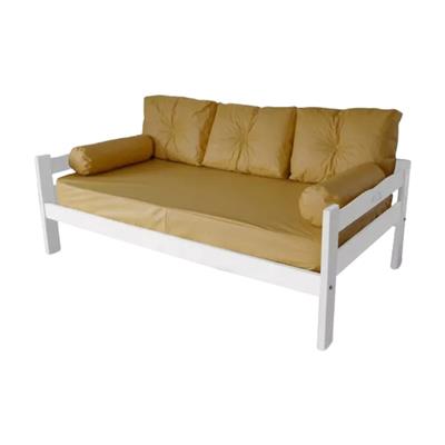 DIVAN CAMA C/CARRO PACIFICO ADM BLANCO LUSTRADO EN POLIURETANO