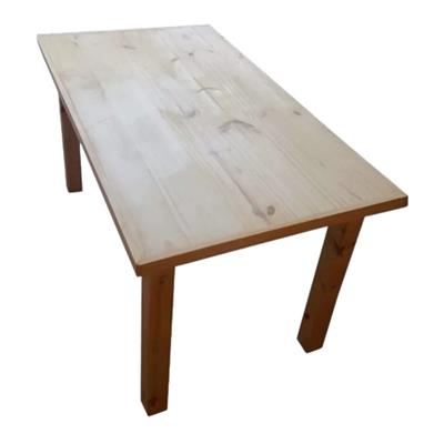 mesa de comedor pino 2.00 patas rectas