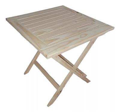 MESA DE JARDIN DE PINO PLEGABLE