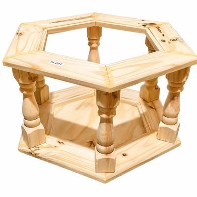 MESA RATONA HEXAGONAL 75X60X40CM