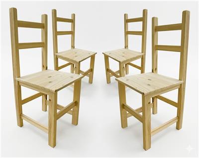 SILLA DE PINO MAYTA X 4