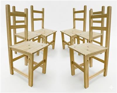 SILLA DE PINO MAYTA X 6