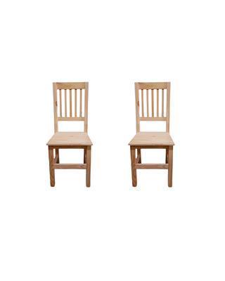 SILLA DE COMEDOR DE PINO HINDU POR 2 UNIDADES