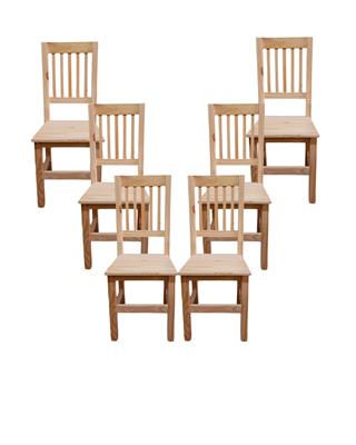SILLA DE COMEDOR DE PINO HINDU POR 6 UNIDADES