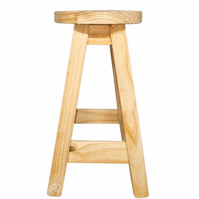 TABURETE DE PINO REDONDO – 60 CM