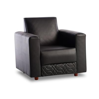 sillon 1 cuerpo ecocuero negro/bl