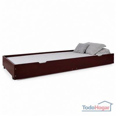 CAMA CARRO PACÍFICO MACIZO – COLOR CAOBA