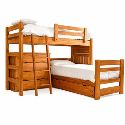 COMBO DE CUCHETA ESQUINERA PACIFICO + CAMA CARRO + COMODA PACIFICO