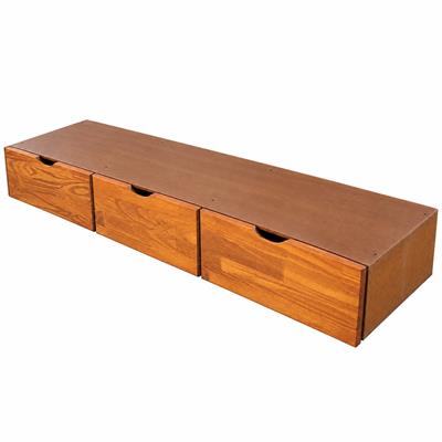 CAJONERA BAJO CAMA PACIFICO CON 3 CAJONES COLOR CASTAÑO
