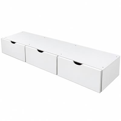 CAJONERA BAJO CAMA PACIFICO CON 3 CAJONES COLOR BLANCO