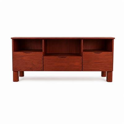 RACK DE TV PACIFICO MACIZO INMACOL 3 CAJONES COLOR CASTAÑO
