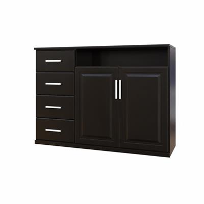 RACK DE TV PACIFICO MACIZO INMACOL 3 CAJONES COLOR WENGUE