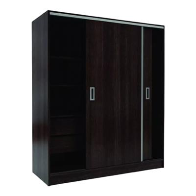 PLACARD DE MELAMINA 2PTAS CORREDIZAS ROPERO WENGUE