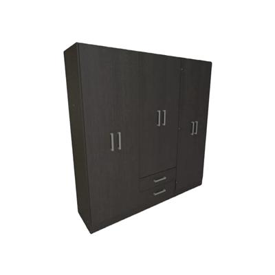 PLACARD DE MELAMINA 6PTAS BATIENTES ROPERO BAHIA WENGUE