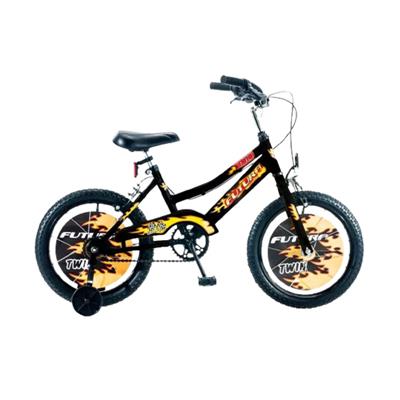 bicicleta r16 futura twin/beach nene everside c/rueditas ( negro )
