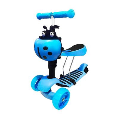 MONOPATIN SPEED BUG CELESTE 3 E 1 RUEDAS CON LUCES