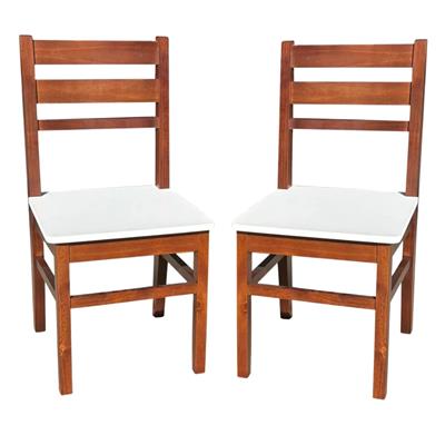 silla de comedor atlantico adm, color miel/blanco