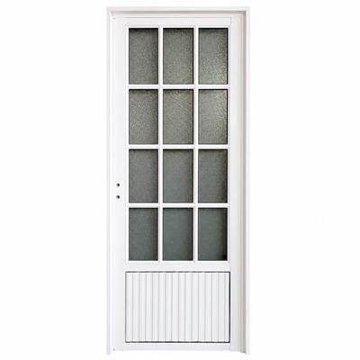 PUERTA DE ALUMINIO ACANALADA 3/4 VIDRIO REPARTIDO 80 X 200 CM – DERECHA