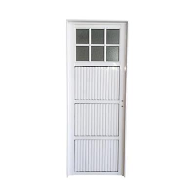 puerta aluminio acanalada 1/4 vidrio 70x200 izq