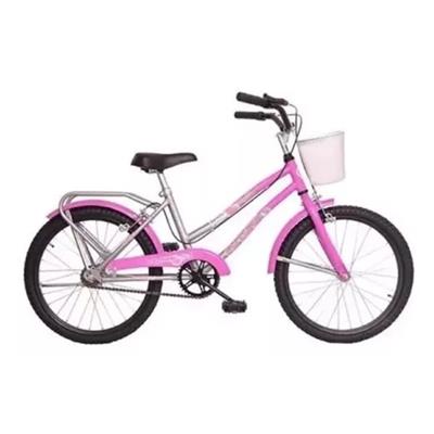 BICICLETA R20 FUTURA LITTLE CRUISER NENA C/ CANASTO COLOR ROSA
