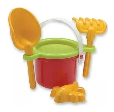 SET PLAYERO BALDE CHICO,PALA,RASTRILLO,TAPA Y MOLDE DURAVIT