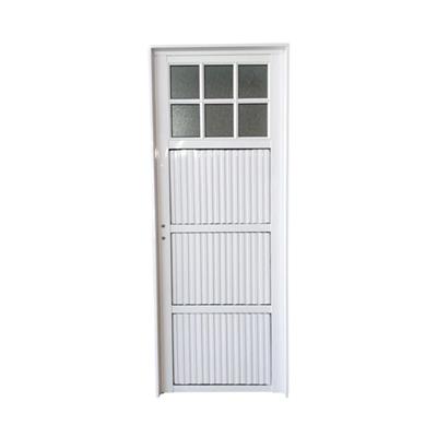 PUERTA ALUMINIO ACANALADA CON VIDRIO 80X200 DERECHA