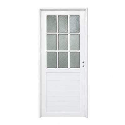 PUERTA DE ALUMINIO TUBULAR 80 X 200 CM 1/2 VIDRIO REPARTIDO – IZQUIERDA