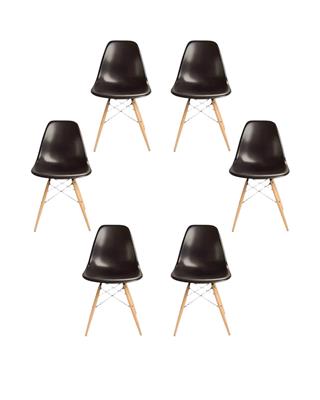 SILLA DE COMEDOR DE PLASTICO EAMES POR 6 UNIDADES
