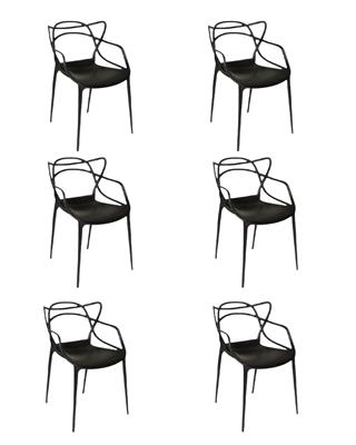 SILLA DE PLASTICO MASTER POR 6 UNIDADES 