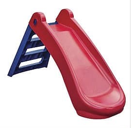 TOBOGAN DE PLASTICO CHICO COLOR AZUL Y ROJO