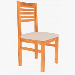 silla de comedor macizo pacifico tapizada horizontal, color miel