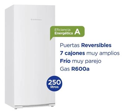 FREEZER COLUMBIA VERTICAL 250LTS