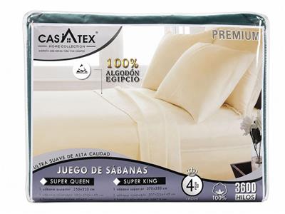 JUEGO DE SABANA CASATEX SUPER QUEEN DE 3600HILOS