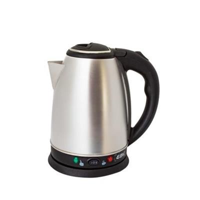 PAVA ELECTRICA MARCA EIFFEL 1.8LTS COLOR ACERO, CON CORTE PARA MATE Y CAFE, SUPERFICIE ACERO INOX., SISTEMA DE CALENTAMIENTO OCULTO, INDICADOR LUMINOSO DE ENCENDIDO.