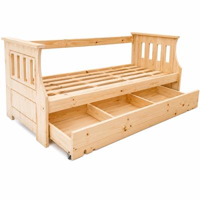 DIVÁN DE PINO CON CAMA CARRO Y CAJÓN