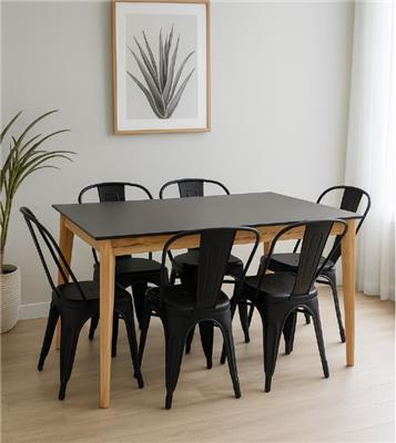 JUEGO DE COMEDOR CON MESA TULIP + 6 SILLAS TOLIX 