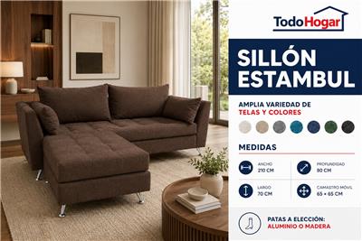 SILLON DE LIVING 2 CUERPOS CON CAMASTRO