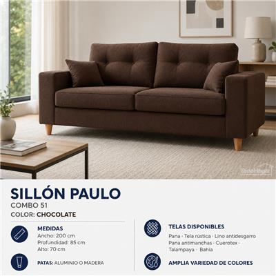 SILLON DE LIVING 3 CUERPOS PAULO COD:51