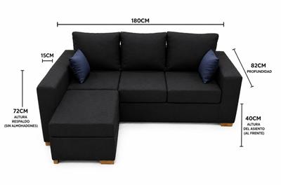 SILLON ESQUINERO CON CAMASTRO EN L