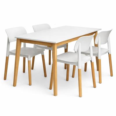 MESA COMEDOR TULIP + 4 SILLAS MASTER