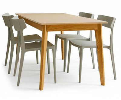 MESA COMEDOR TULIP + 4 SILLAS MASTER