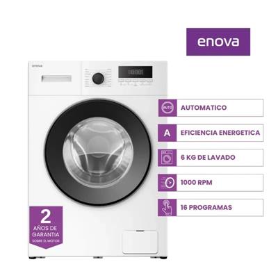 LAVARROPA AUTOMATICO ENOVA 6KG  1000 RPM