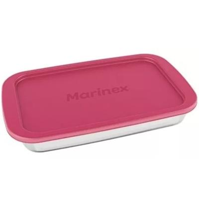VANDEJA DE VIDRIO MARINEX C/ TAPA  APTA PARA HORNO