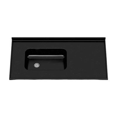 mesada marmol sintetico 180x60 negro