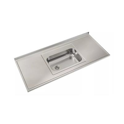 MESADA DE ACERO INOXIDABLE  140 X 55 (BACHA CENTRAL) MO.0142 ORLANDI