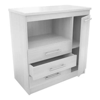 COMODA DE MELAMINA LINEA PREMIUM 91 X 93 X 54 JACARANDA ORLANDI MO.289