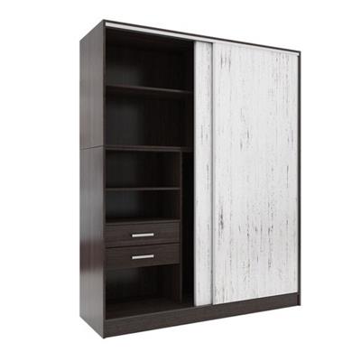 PLACARD DE MELAMINA PUERTA CORREDIZA 181 X 222 X 60 VENECIA-WENGUE ORLANDI MO.3102